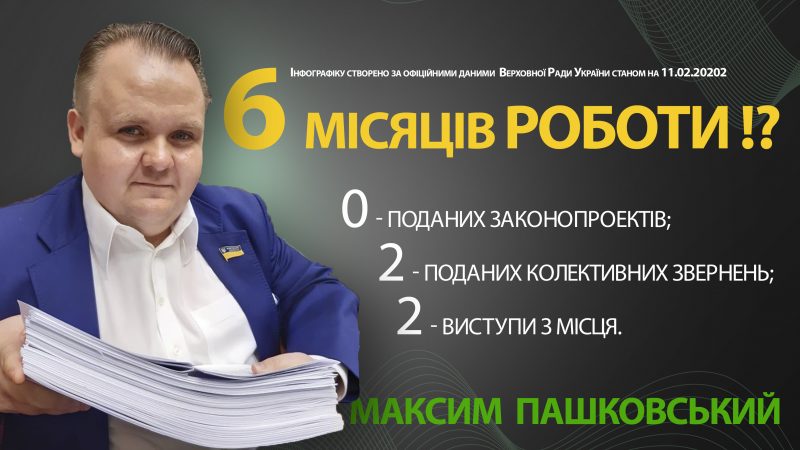 Протирає штани: нардеп Пашковський не подав жодного законопроекту за півроку роботи у Раді