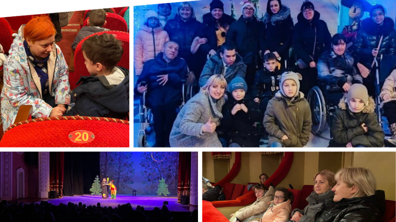 У Вінниці клієнти центру реабілітації «Гармонія» відвідали новорічне циркове шоу у театрі Садовського