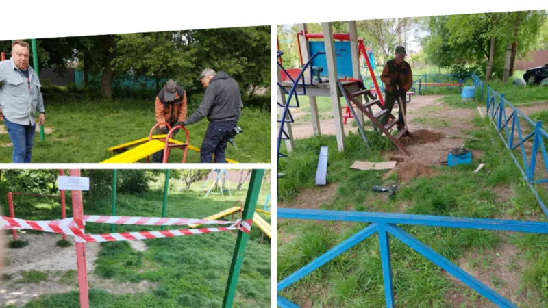 У Вінниці почали ремонтувати дитячо-спортивні майданчики