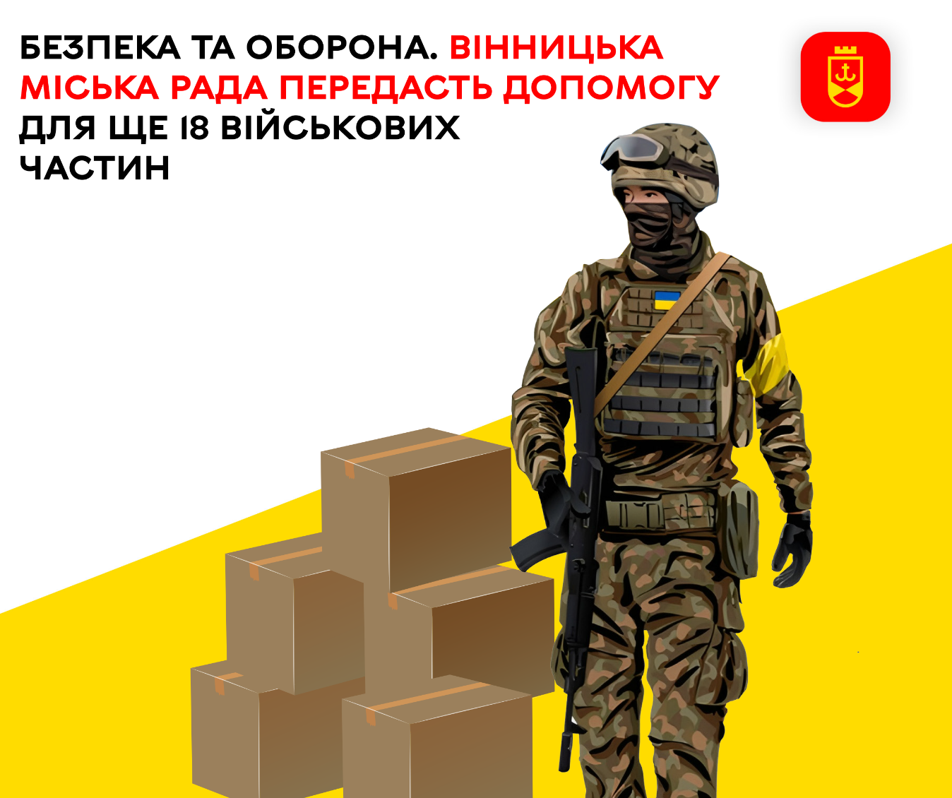 Пріоритет Вінницької міської ради – безпека та оборона, стійкість, турбота:  про допомогу ще 18 військовим частинам