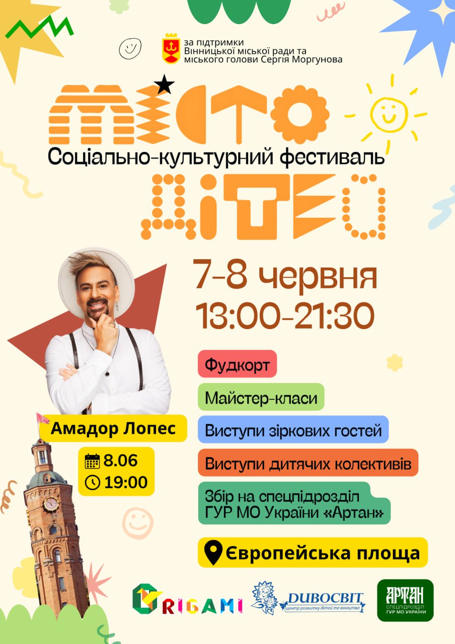 У Вінниці відбудеться соціально-культурний фестиваль «Місто дітей»
