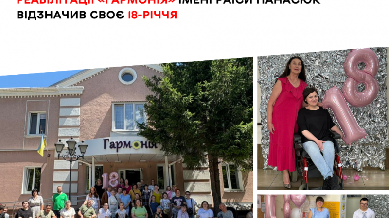 Центру реабілітації «Гармонія» імені Раїси Панасюк – 18 років
