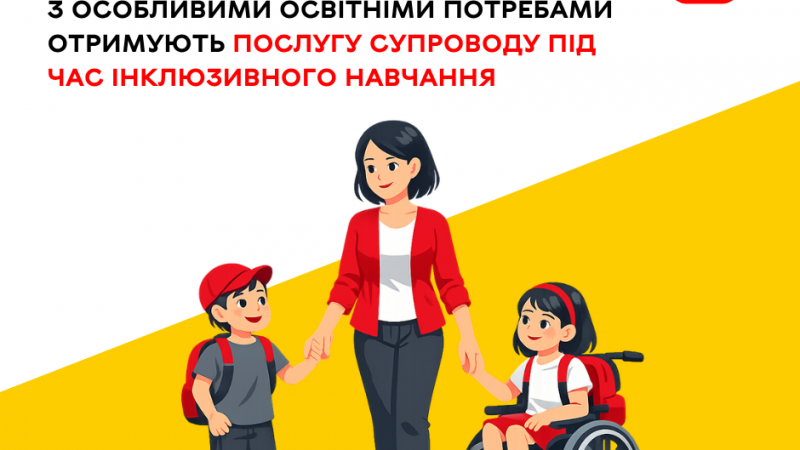 У закладах освіти Вінниці послугою супроводу користуються понад 70 дітей з особливими освітніми потребами