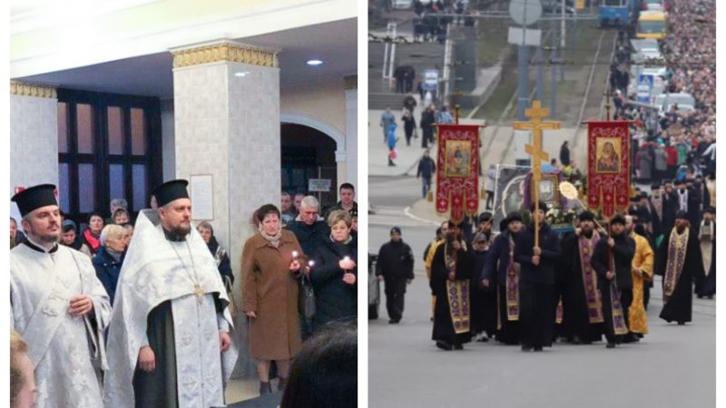 Поки Українська Церква відспівує загиблих бійців, Московський патріархат  влаштовує ходу проти коронавірусу у Вінниці