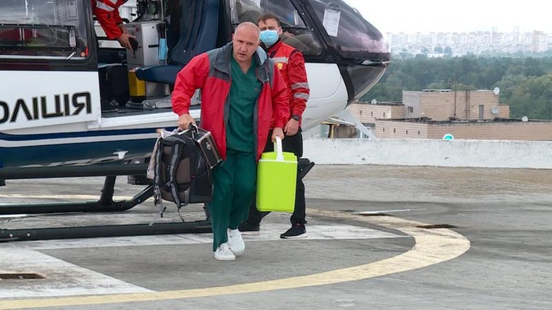 З Вінниці до Інституту серця гелікоптером МВС доставили донорський орган для порятунку 12-річної дівчинки