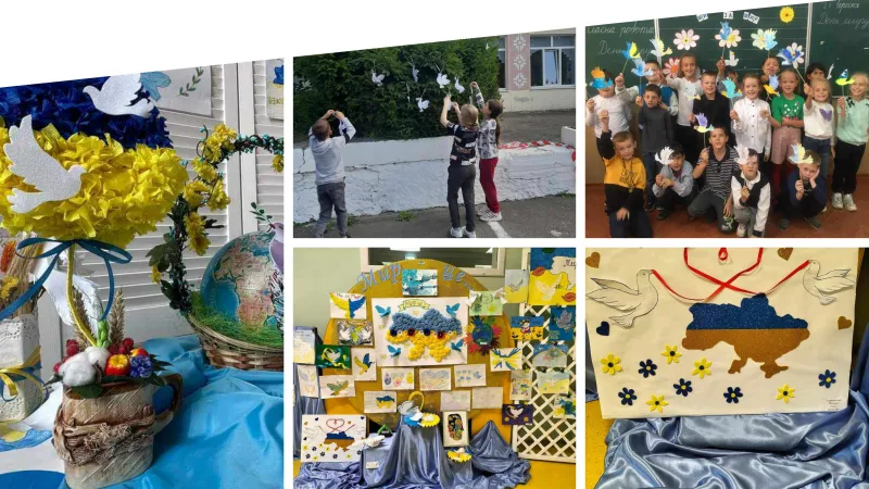 У загальноосвітніх та дошкільних закладах Вінницької громади провели виставки творчих робіт «Мир  – це…»