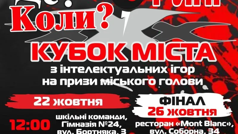 У Вінниці стартує 30-й Відкритий кубок міста з інтелектуальних ігор «Що? Де? Коли?»