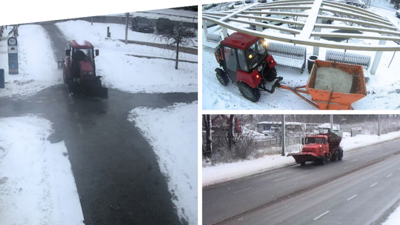 У Вінниці на розчистку тротуарів від снігу вивели 12 одиниць спецтехніки