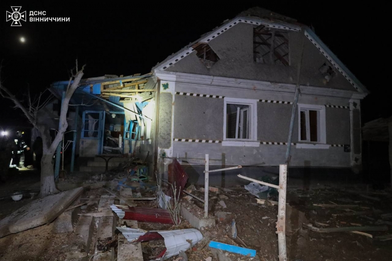 На Вінниччині російський дрон пошкодив житловий будинок