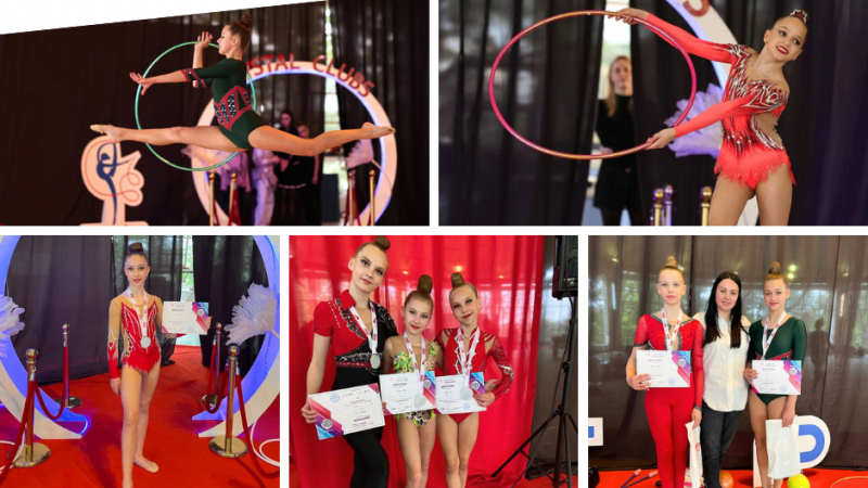 Вінницькі гімнастки вдало виступили на Всеукраїнському турнірі «CRYSTAL CLUBS 2024»