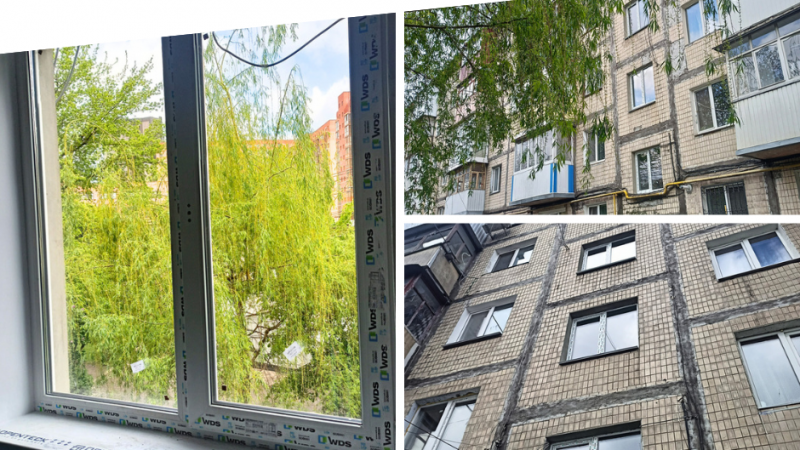 У Вінниці в багатоповерхівці замінили вікна у місцях загального користування