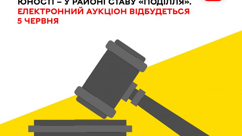 У Вінниці виставили на електронні торги 15 земельних ділянок біля ставу «Поділля» на проспекті Юності. Аукціон проведуть 5 червня