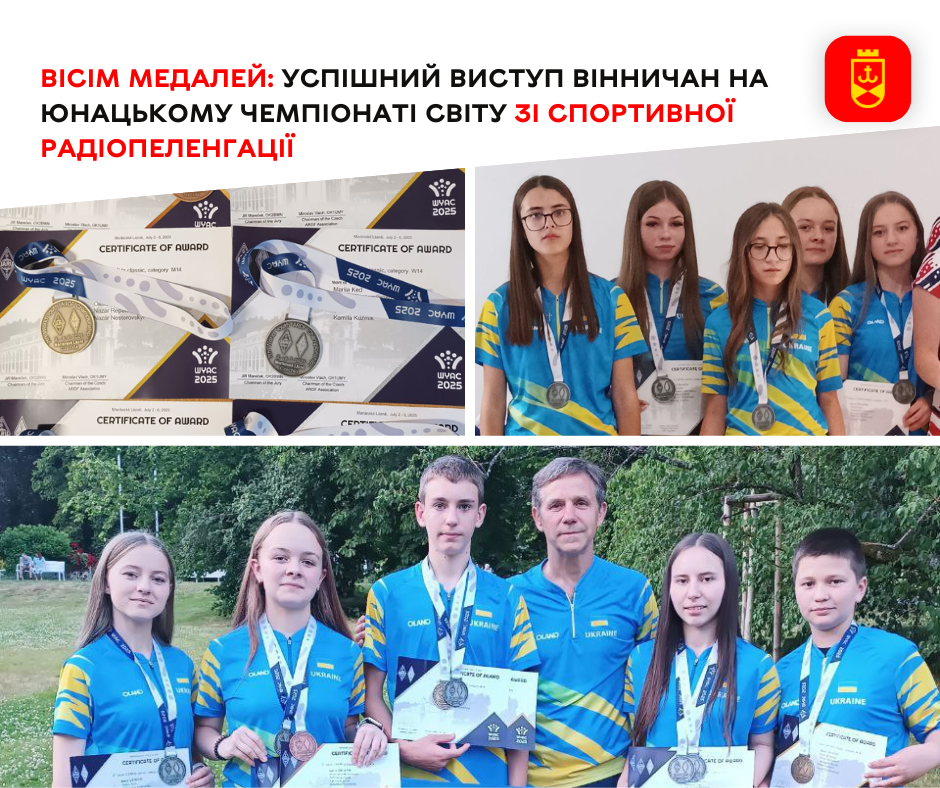 Вінницькі спортсмени — серед призерів юнацького чемпіонату світу з радіопеленгації