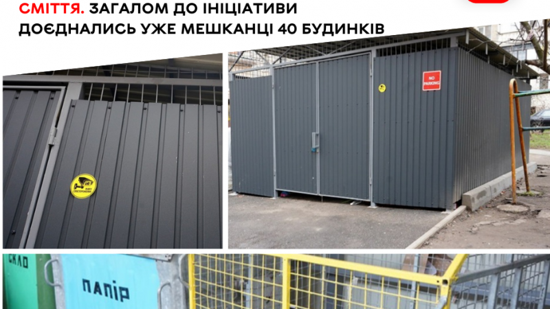 У місті облаштували новий контейнерний майданчик для роздільного збору відходів