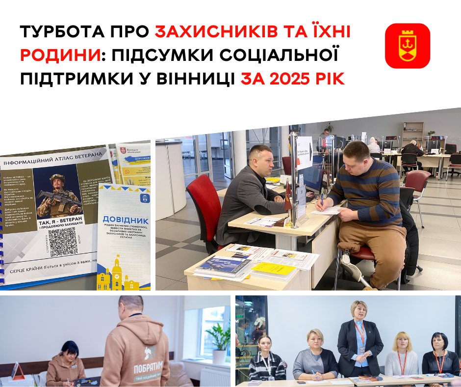 У Вінниці підбили підсумки соціальної підтримки захисників та їхніх родин за 2025 рік