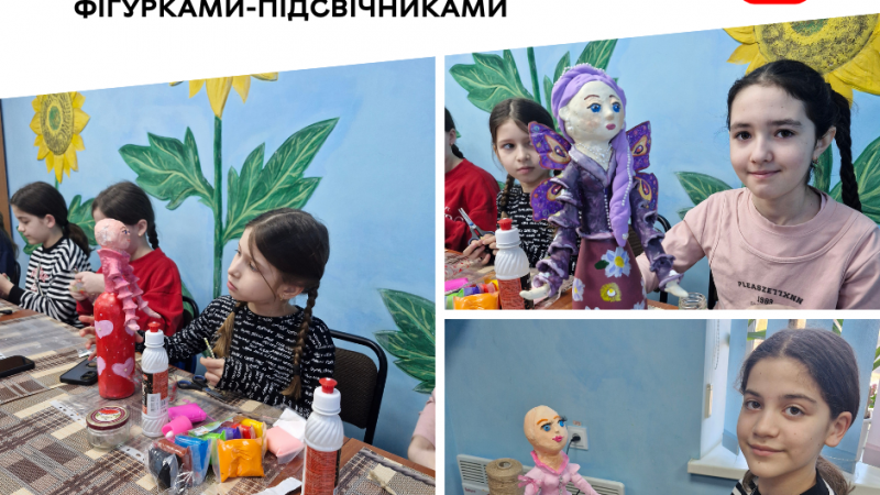 У VinSmart Центрі для дітей провели майстер-клас зі створення декоративних фігурок-підсвічників