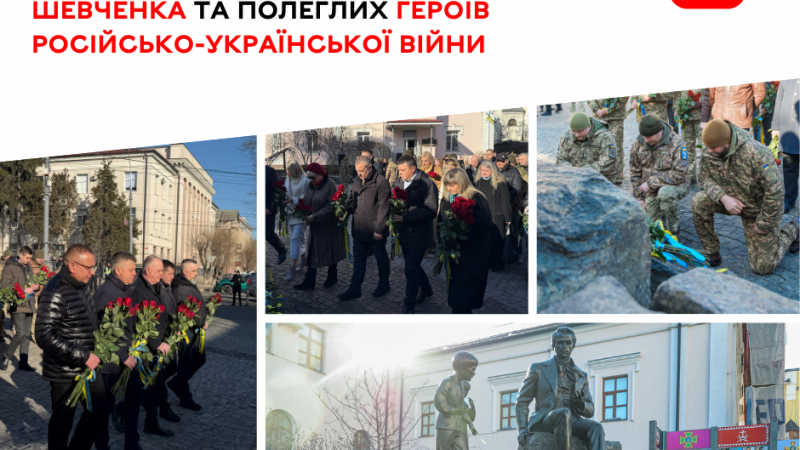 Вінничани віддали шану Тарасу Шевченку та полеглим захисникам у російсько-українській війні