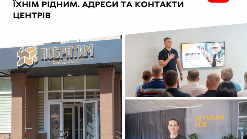 Підтримку військовим і їхнім близьким у Вінниці надають ветеранські простори (контакти)