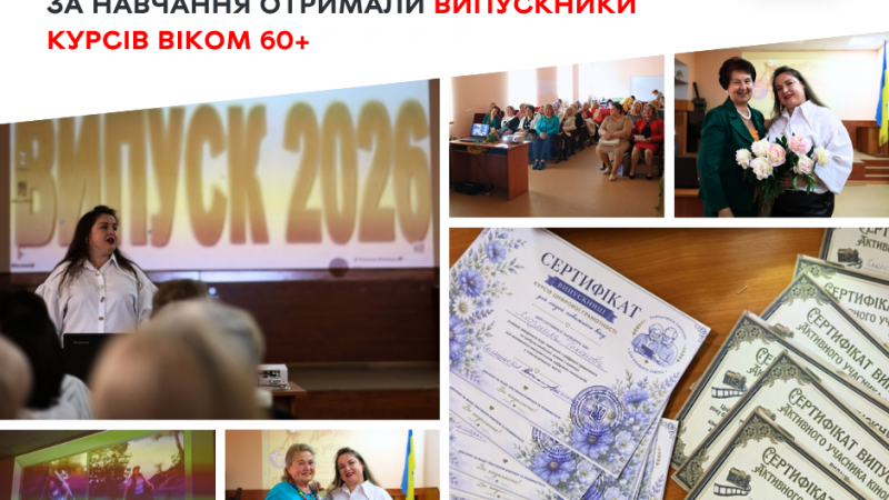 Слухачі 60+ успішно завершили курси у Вінницькому терцентрі та отримали сертифікати
