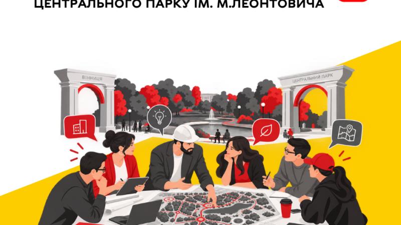 Просторову візію парку Леонтовича напрацюють за участі фахівців: діалог у Вінниці відбудеться 23 вересня, конкурсні роботи чекають до 20 листопада